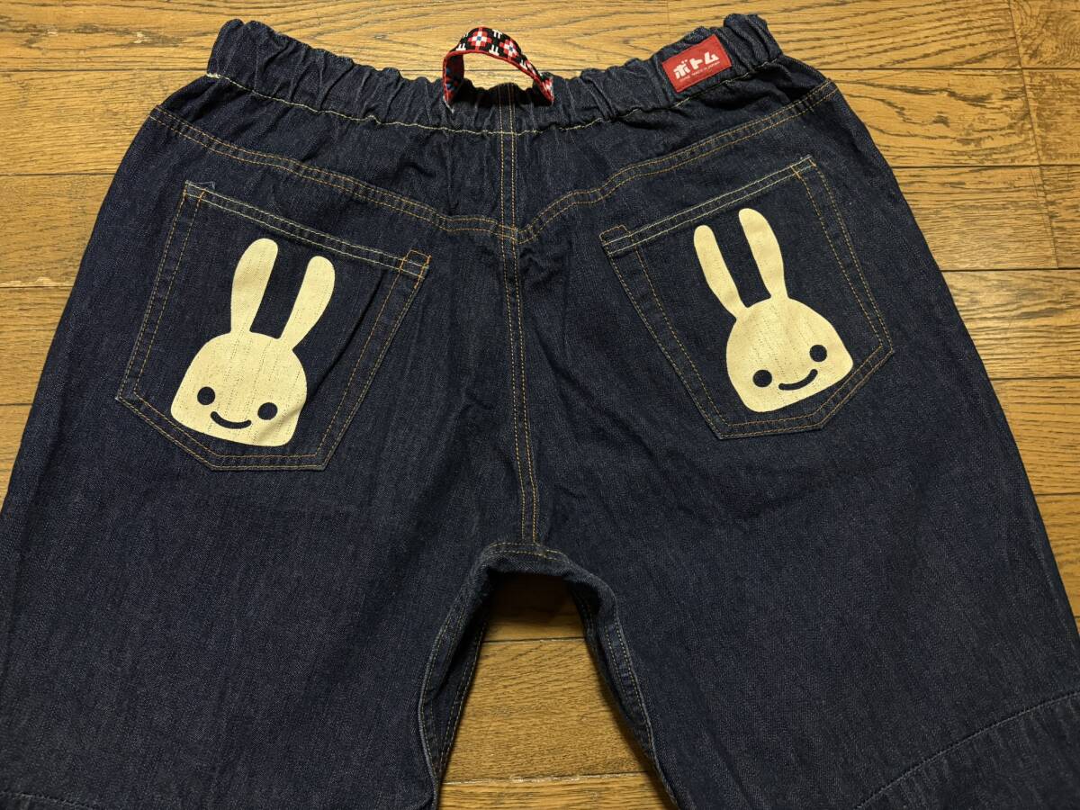 CUNE キューンOB08EM182 2連ウサギ イージークロップドデニム パンツ 濃紺 日本製 マンモス 3 BJBE.AA_画像3