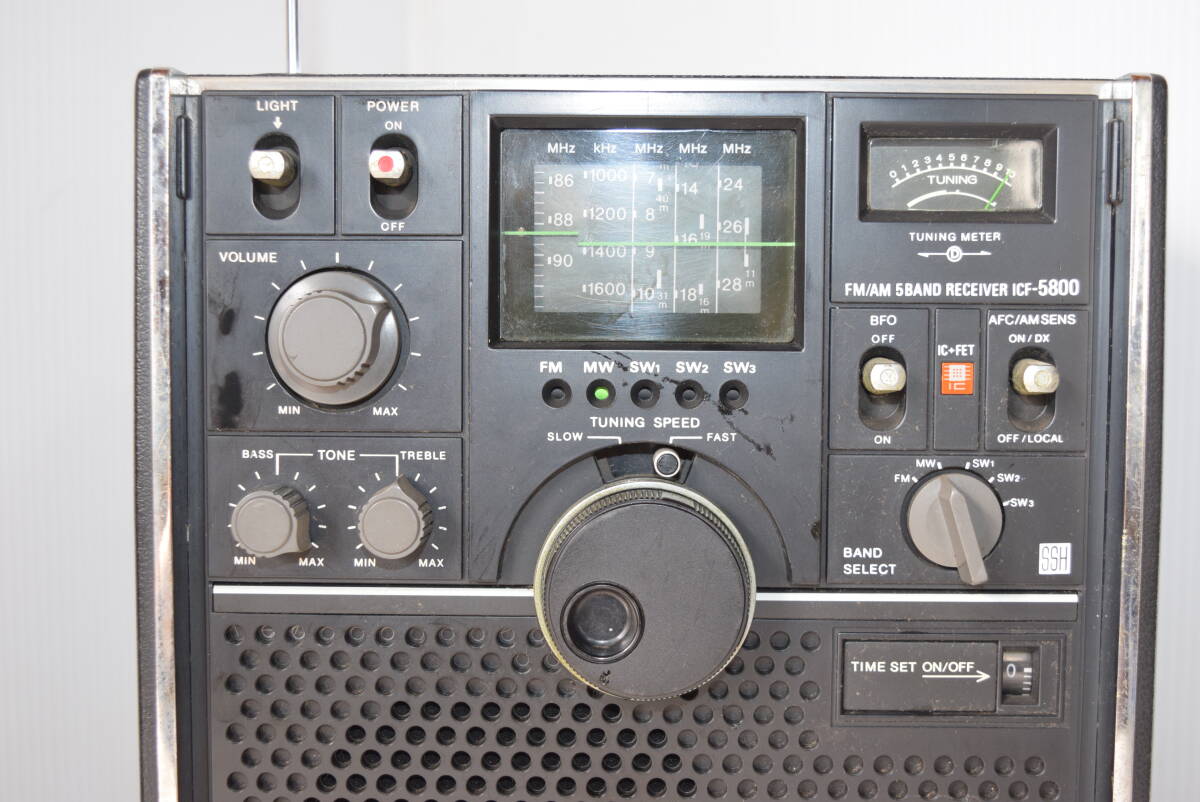 M электризация проверка settled Sony Sky сенсор ICF-5800 AM/FM/SW BCL радио SONY Skysensor адаптор имеется Showa Retro 