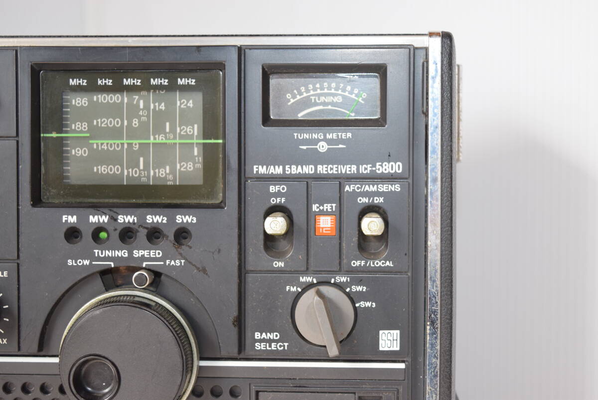 M электризация проверка settled Sony Sky сенсор ICF-5800 AM/FM/SW BCL радио SONY Skysensor адаптор имеется Showa Retro 