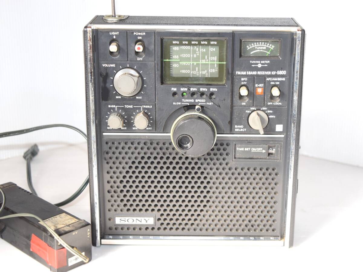 M электризация проверка settled Sony Sky сенсор ICF-5800 AM/FM/SW BCL радио SONY Skysensor адаптор имеется Showa Retro 