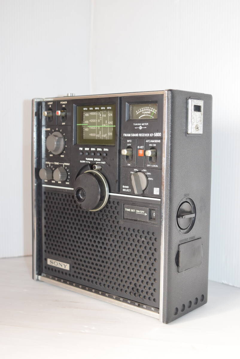 M электризация проверка settled Sony Sky сенсор ICF-5800 AM/FM/SW BCL радио SONY Skysensor адаптор имеется Showa Retro 