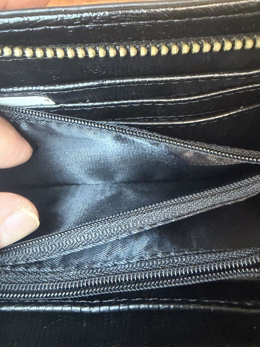 カルピサ、 長財布 ラウンドファスナー 黒 財布 レザー_画像7