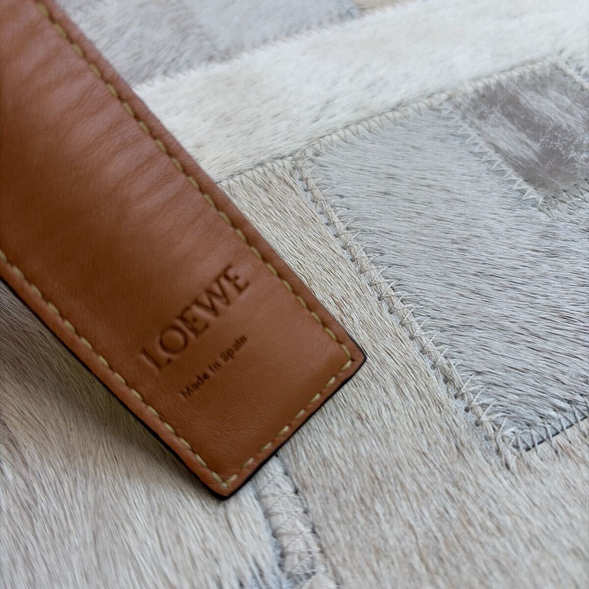 1円 LOEWE ロエベ アナグラム スラップ レザー ブレスレット バングル アクセサリー レディース メンズ イエロー_画像4