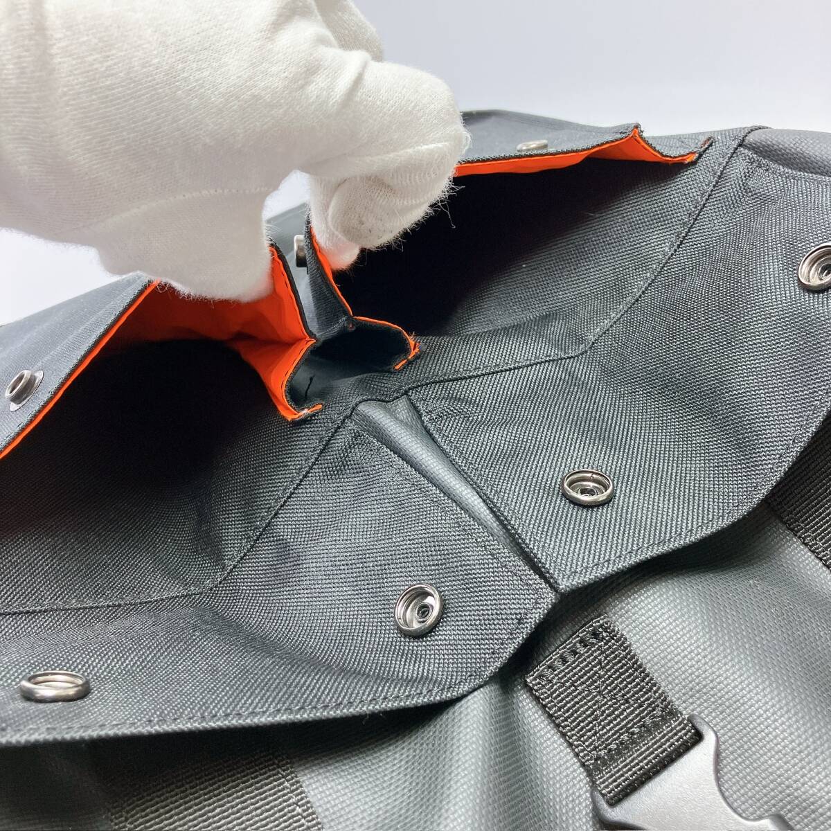 D2201◯ ALPHA INDUSTRIES アルファインダストリーズ リュックサック バックパック ブラック 黒 メンズ キャンバス エンボス加工 メッシュ_画像8