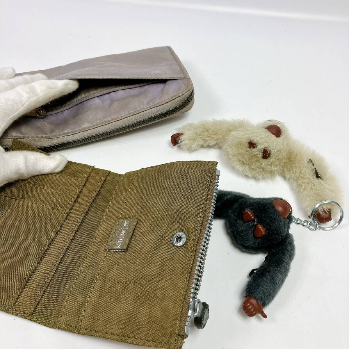 D2243◯ 卸売 Kipling キプリング ハンドバッグ トートバッグ ポーチ 小物入れ キャンバス コンパクトウォレット 長財布 レディース_画像10