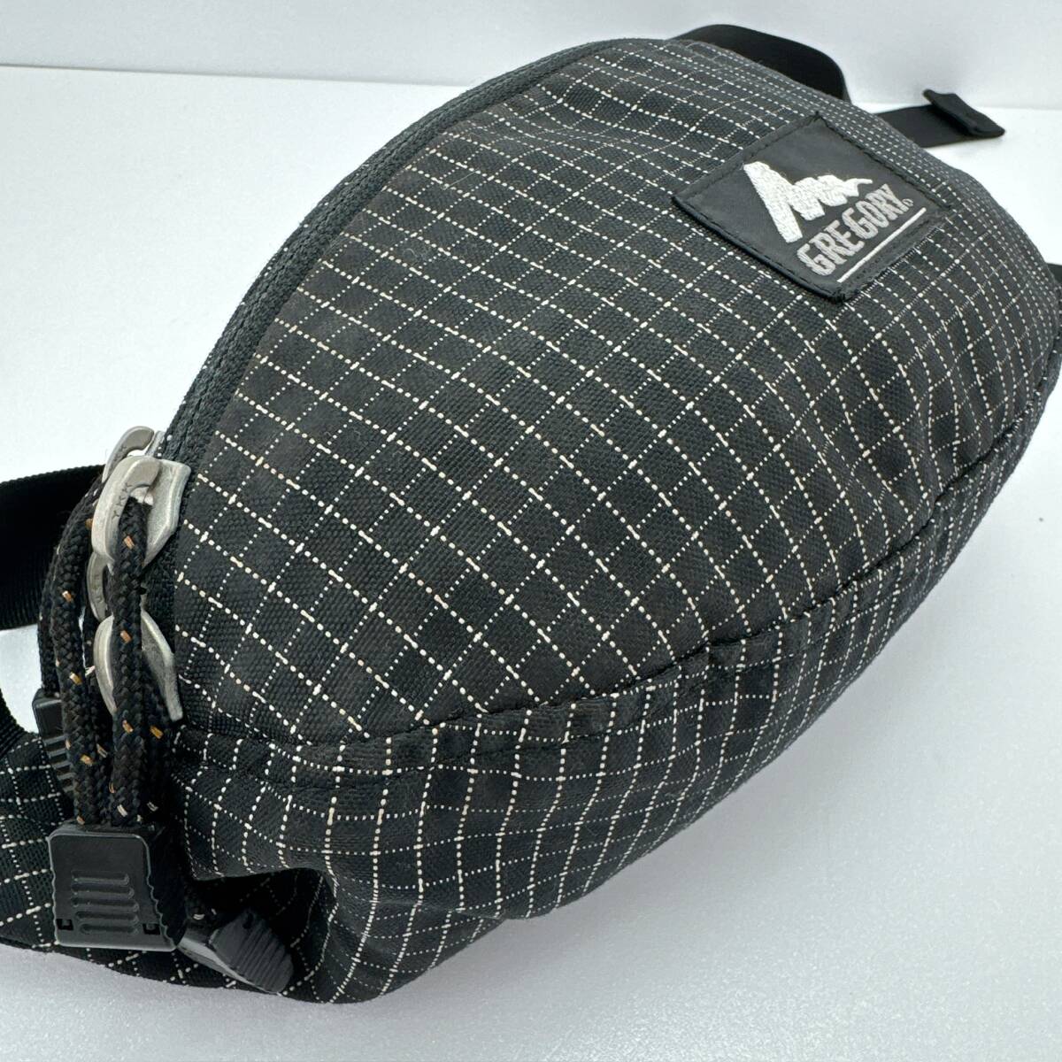 d13◯ GREGORY グレゴリー ウエストバッグ ウエストポーチ ブラック 黒 ユニセックス ファスナー ランニングポーチ バックル コットン_画像5