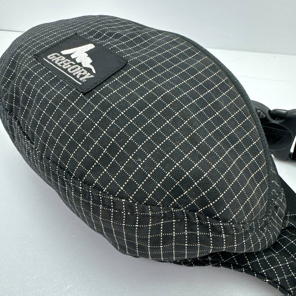 d13◯ GREGORY グレゴリー ウエストバッグ ウエストポーチ ブラック 黒 ユニセックス ファスナー ランニングポーチ バックル コットン_画像6