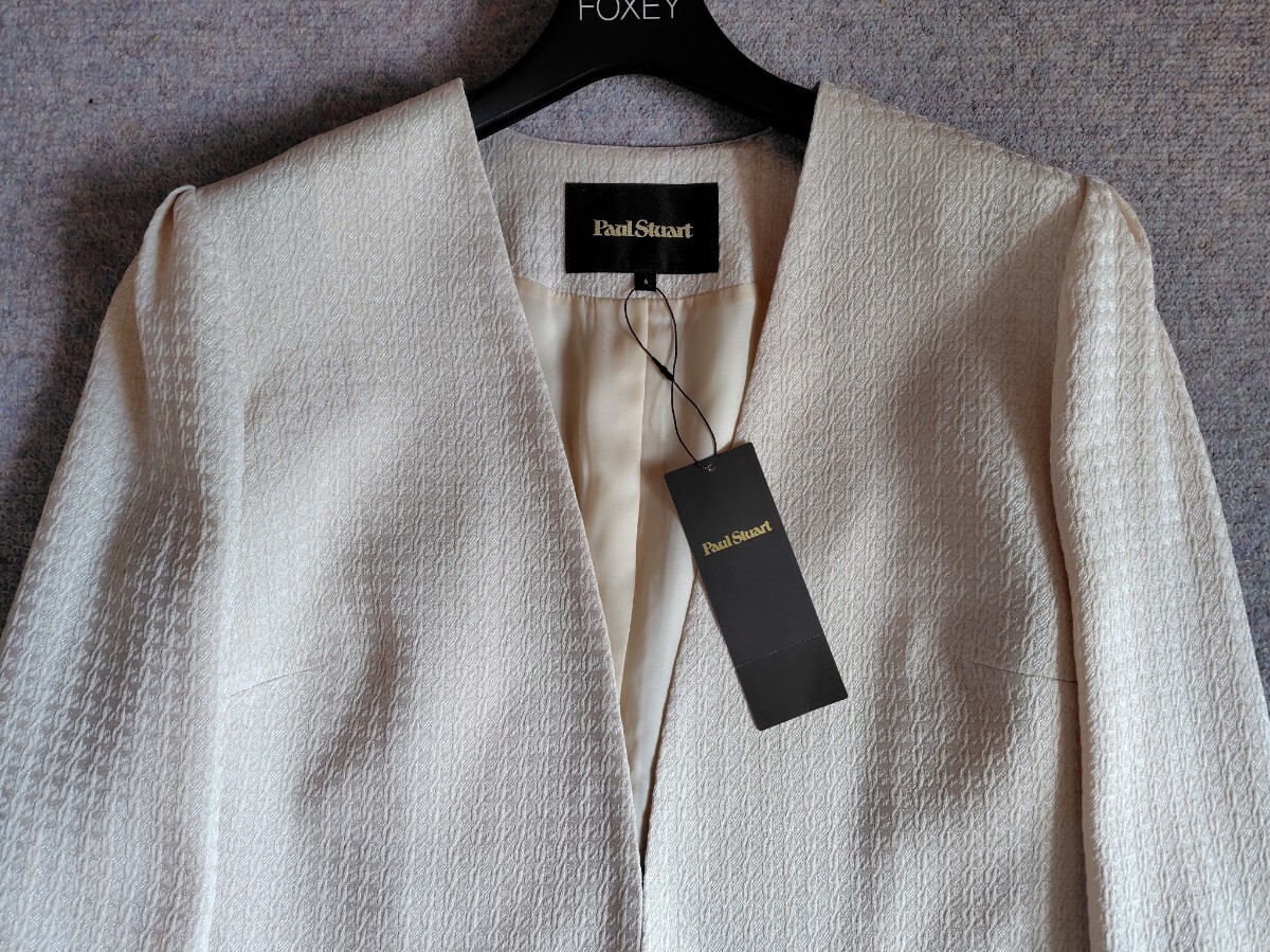 новый товар PAUL STUART paul (pole) Stuart ...ja карта One-piece костюм 6(M) ecru 149600 иен формальный тоже