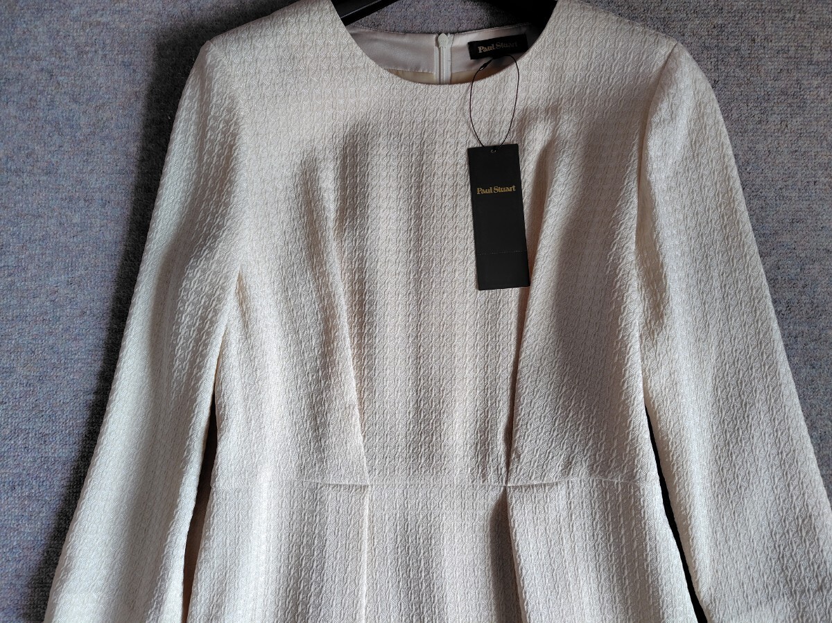 новый товар PAUL STUART paul (pole) Stuart ...ja карта One-piece костюм 6(M) ecru 149600 иен формальный тоже