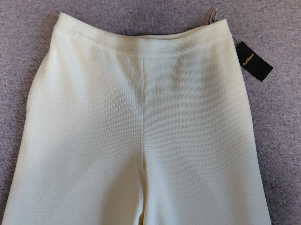  новый товар PAUL STUART paul (pole) Stuart tech wave Cross широкий брюки 8(L) ecru 