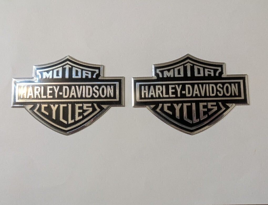 ★送料無料★ハーレーダビッドソン 耐熱アルミステッカー 2枚組!_画像1
