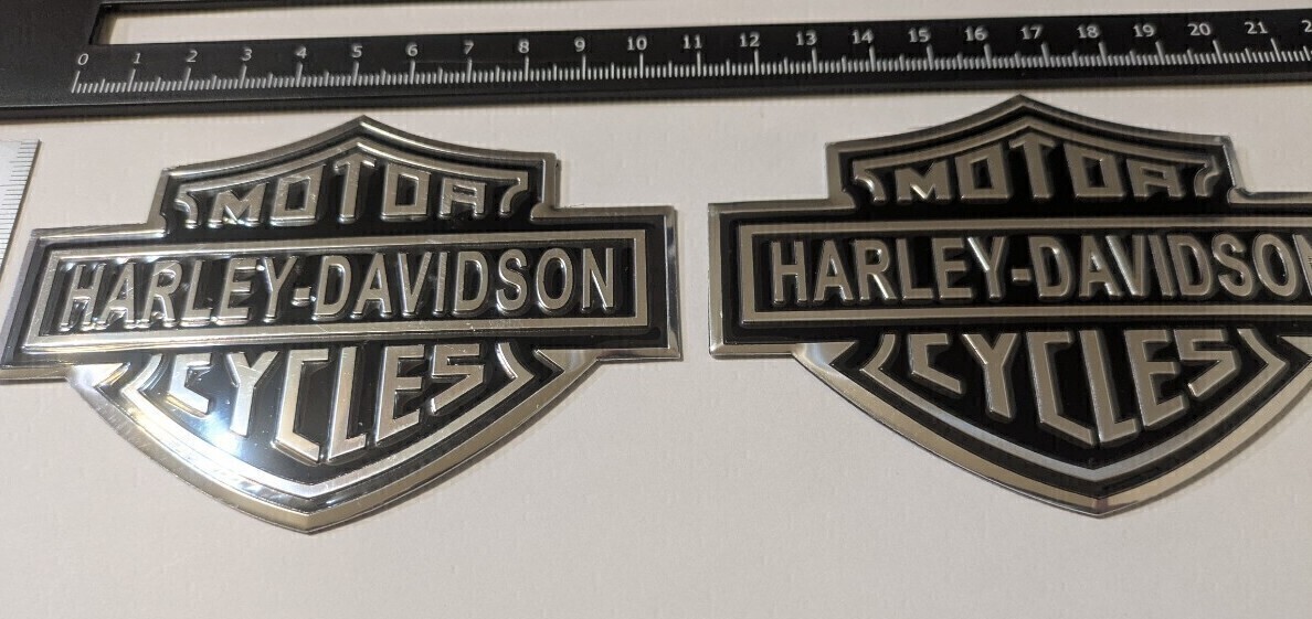 ★送料無料★ハーレーダビッドソン 耐熱アルミステッカー 2枚組!_画像3