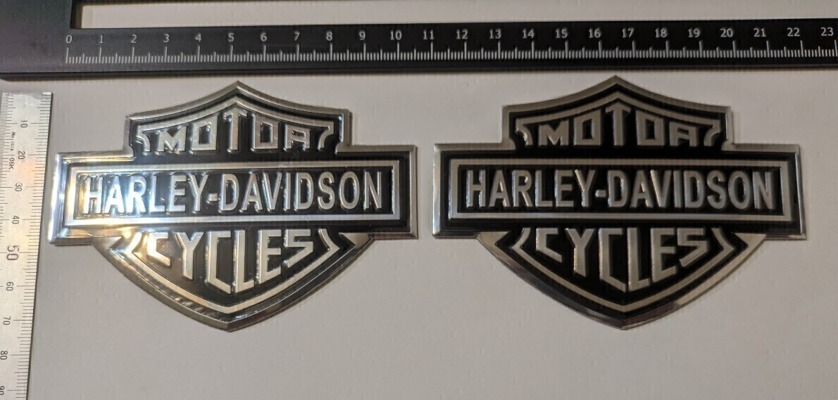 ★送料無料★ハーレーダビッドソン 耐熱アルミステッカー 2枚組!_画像2