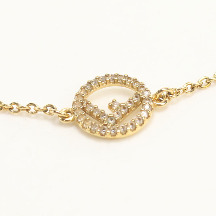  б/у хороший товар FENDI Fendi колье 8AG735 6DM F089Uefiz Fendi женский Gold 