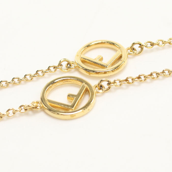  б/у хороший товар FENDI Fendi колье 8AG735 6DM F089Uefiz Fendi женский Gold 