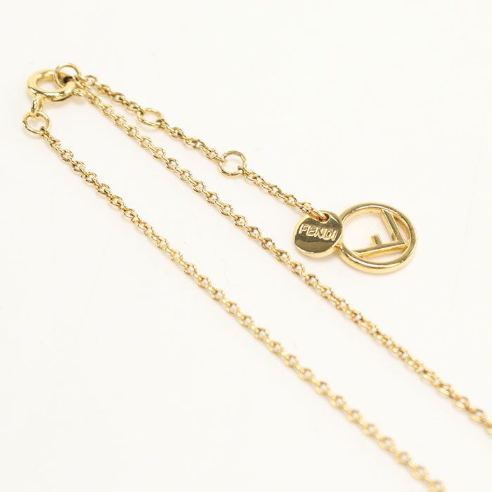  б/у хороший товар FENDI Fendi колье 8AG735 6DM F089Uefiz Fendi женский Gold 
