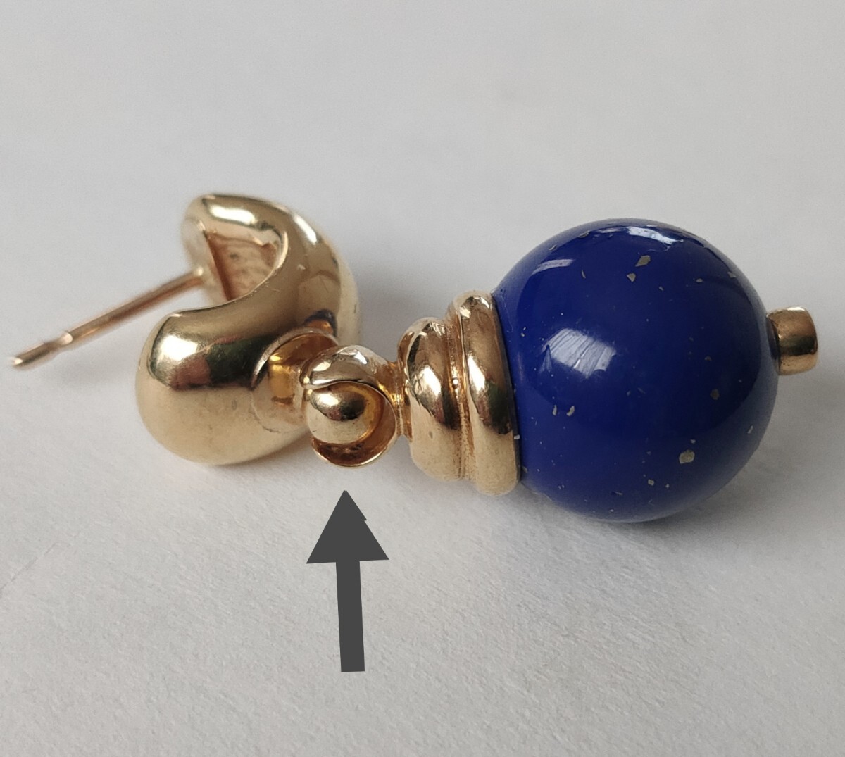 ★18金 ラピスラズリ ピアス★k18ゴールド アクセサリー_画像5