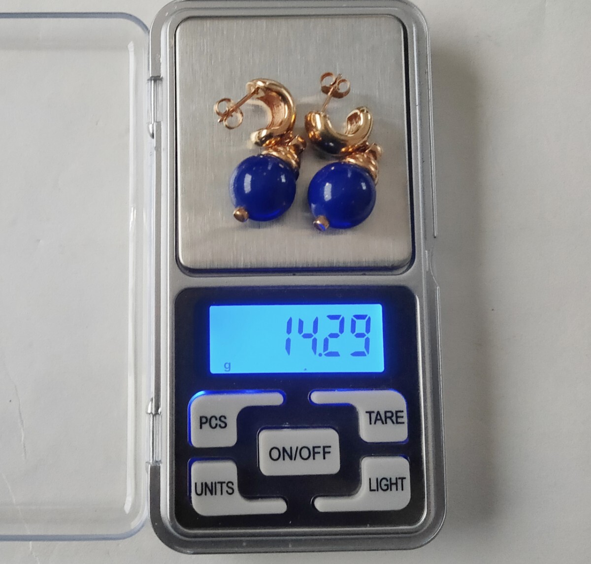 ★18金 ラピスラズリ ピアス★k18ゴールド アクセサリー_画像7
