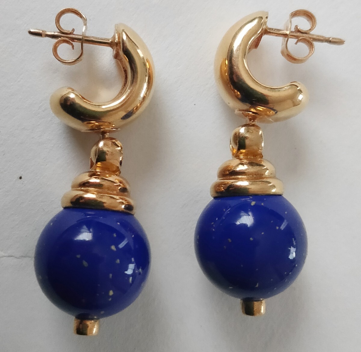 ★18金 ラピスラズリ ピアス★k18ゴールド アクセサリー_画像2