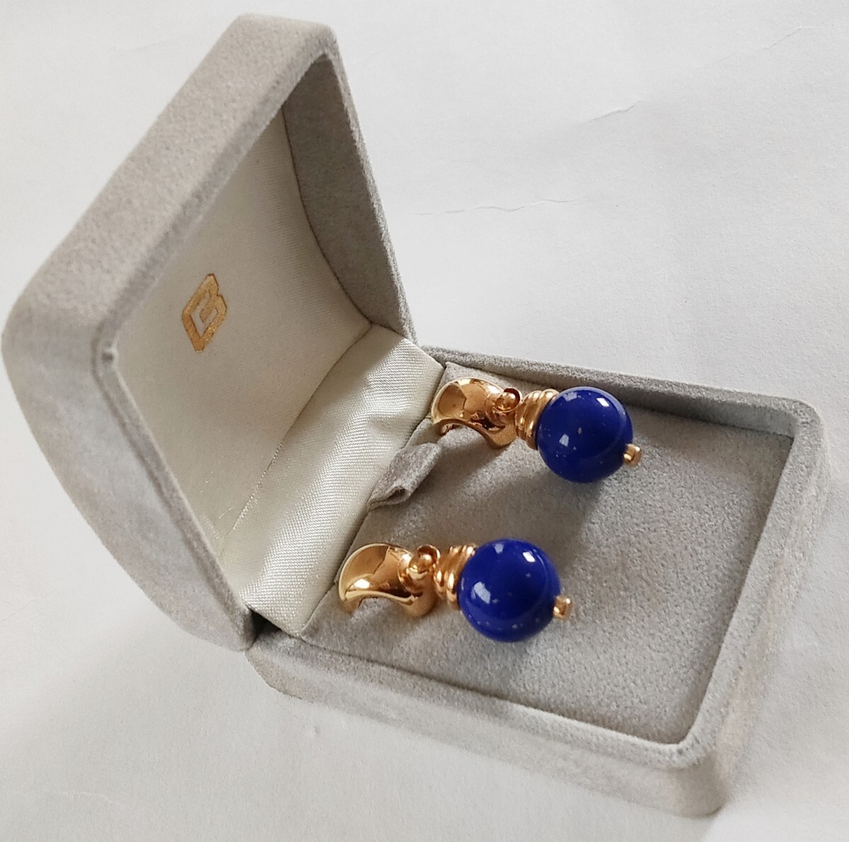 ★18金 ラピスラズリ ピアス★k18ゴールド アクセサリー_画像4