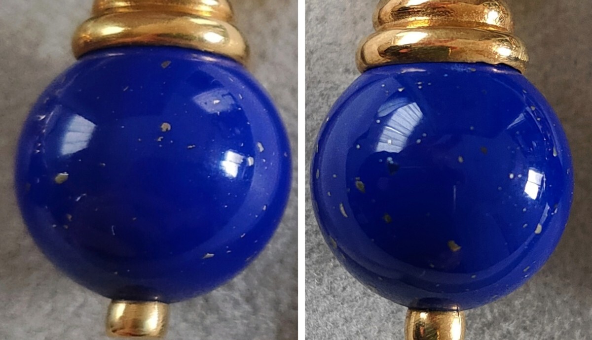 ★18金 ラピスラズリ ピアス★k18ゴールド アクセサリー_画像3