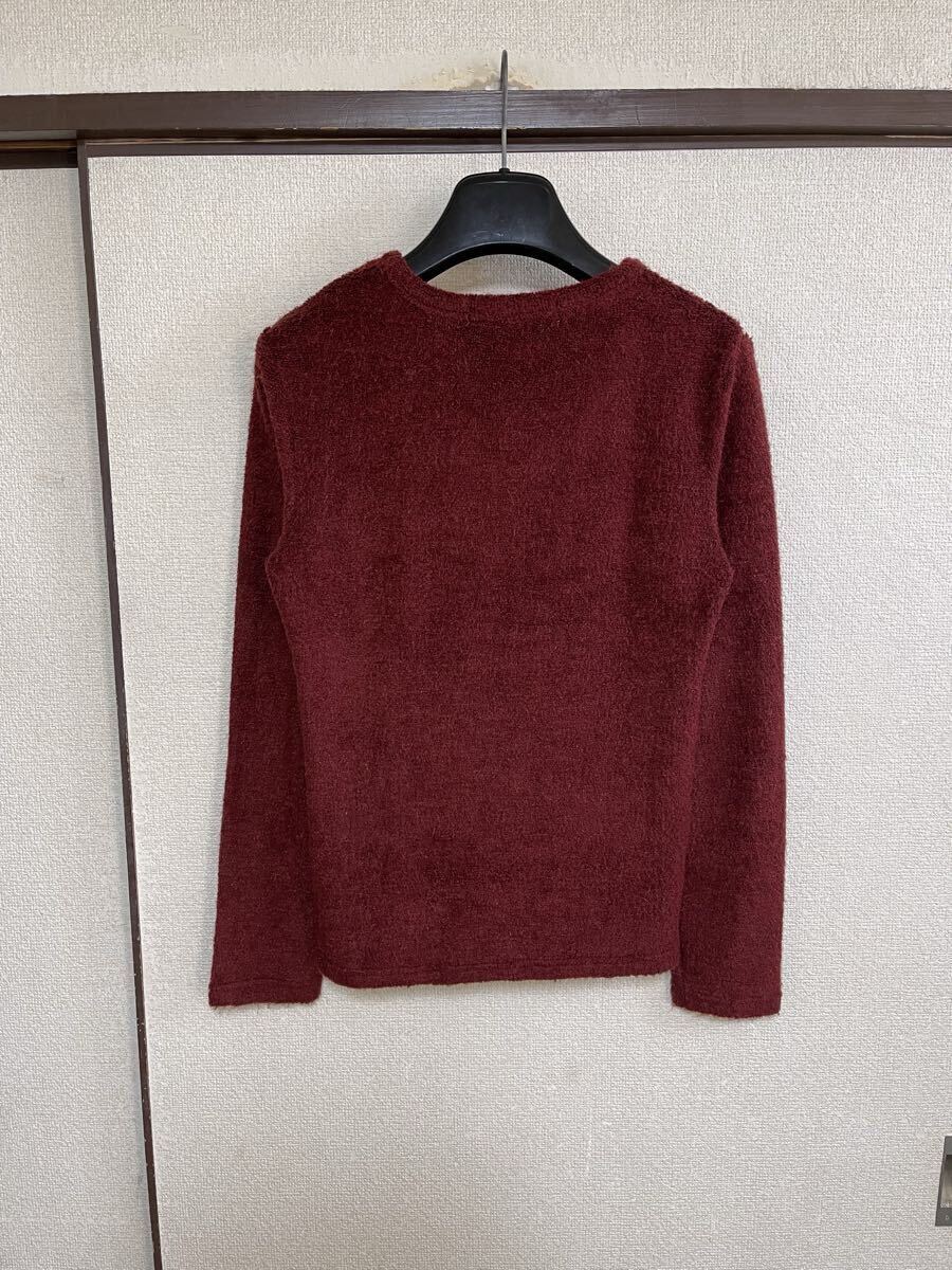 【良品】【レターパックプラス対応】 NO-ID ノーアイディー KNIT ニット セーター 長袖 アクリル Burgundy バーガンディ 即決早い者勝ち_画像2