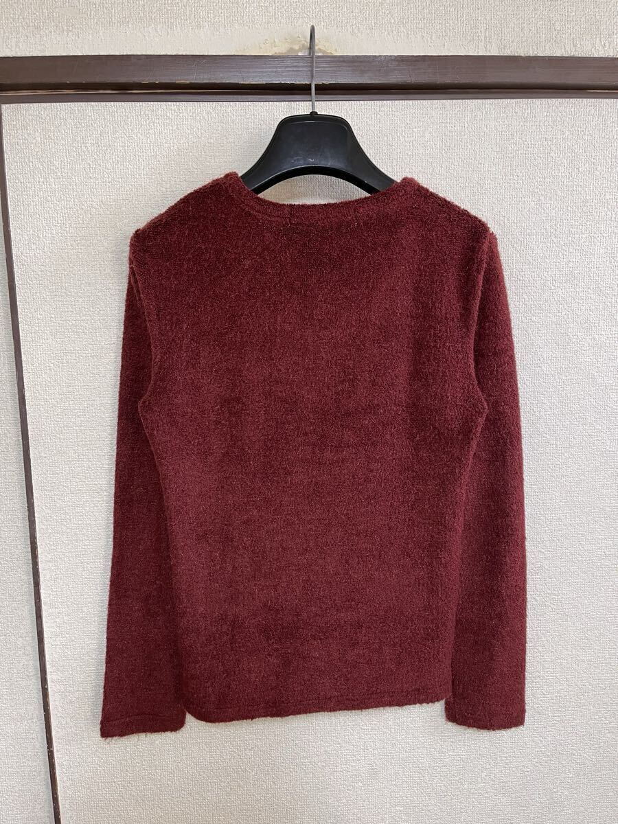 【良品】【レターパックプラス対応】 NO-ID ノーアイディー KNIT ニット セーター 長袖 アクリル Burgundy バーガンディ 即決早い者勝ち_画像5