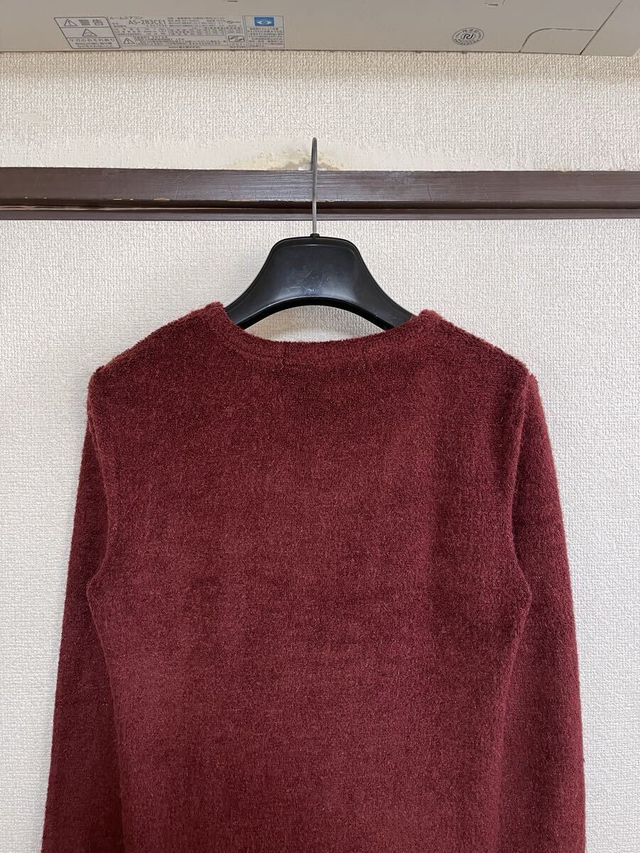 【良品】【レターパックプラス対応】 NO-ID ノーアイディー KNIT ニット セーター 長袖 アクリル Burgundy バーガンディ 即決早い者勝ち_画像8
