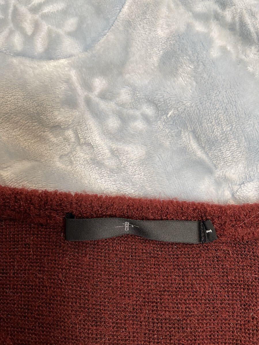【良品】【レターパックプラス対応】 NO-ID ノーアイディー KNIT ニット セーター 長袖 アクリル Burgundy バーガンディ 即決早い者勝ち_画像10