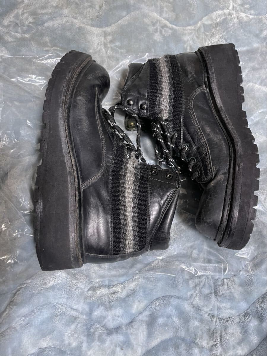 【即決早い者勝ち】 NUMBER NINE ナンバーナイン LEATHER TREKKING BOOTS レザートレッキングブーツ 靴 くつ BLACK ビブラムソール_画像2