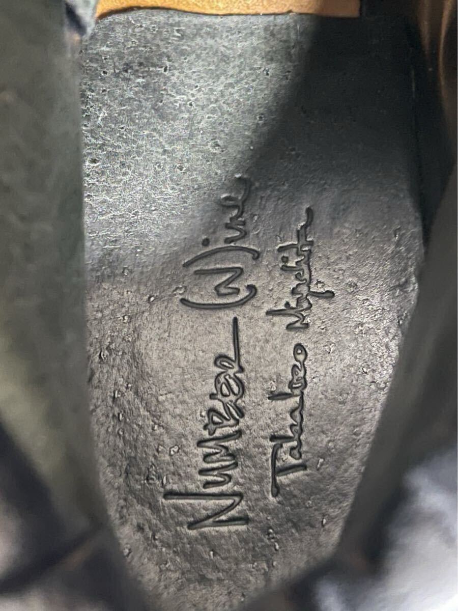 【即決早い者勝ち】 NUMBER NINE ナンバーナイン LEATHER TREKKING BOOTS レザートレッキングブーツ 靴 くつ BLACK ビブラムソール_画像7