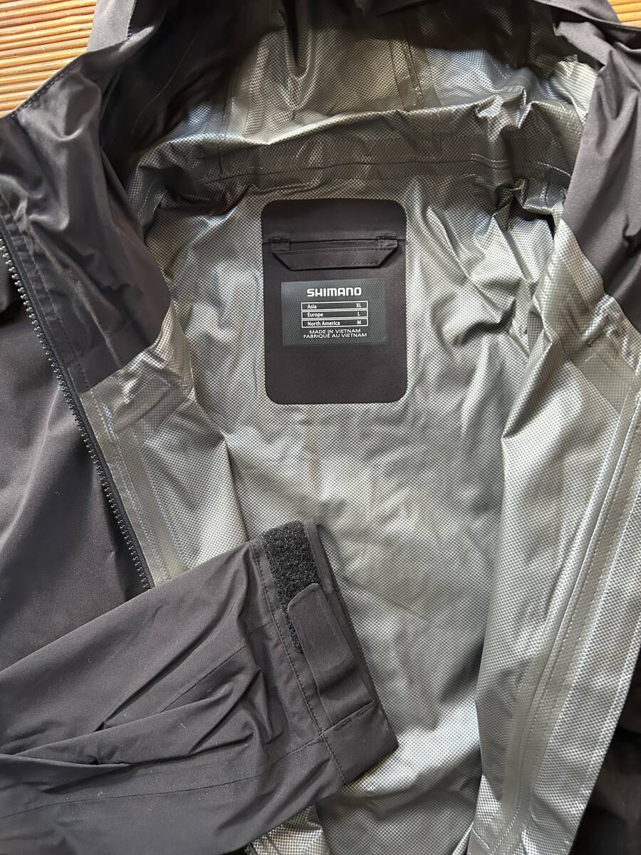 * Shimano *SHIMANO непромокаемый костюм простой . чёрный размер LL размер прекрасный товар *