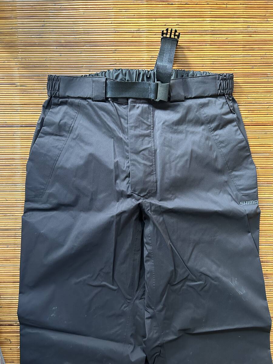 * Shimano *SHIMANO непромокаемый костюм простой . чёрный размер LL размер прекрасный товар *
