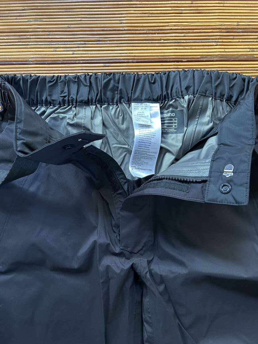 * Shimano *SHIMANO непромокаемый костюм простой . чёрный размер LL размер прекрасный товар *