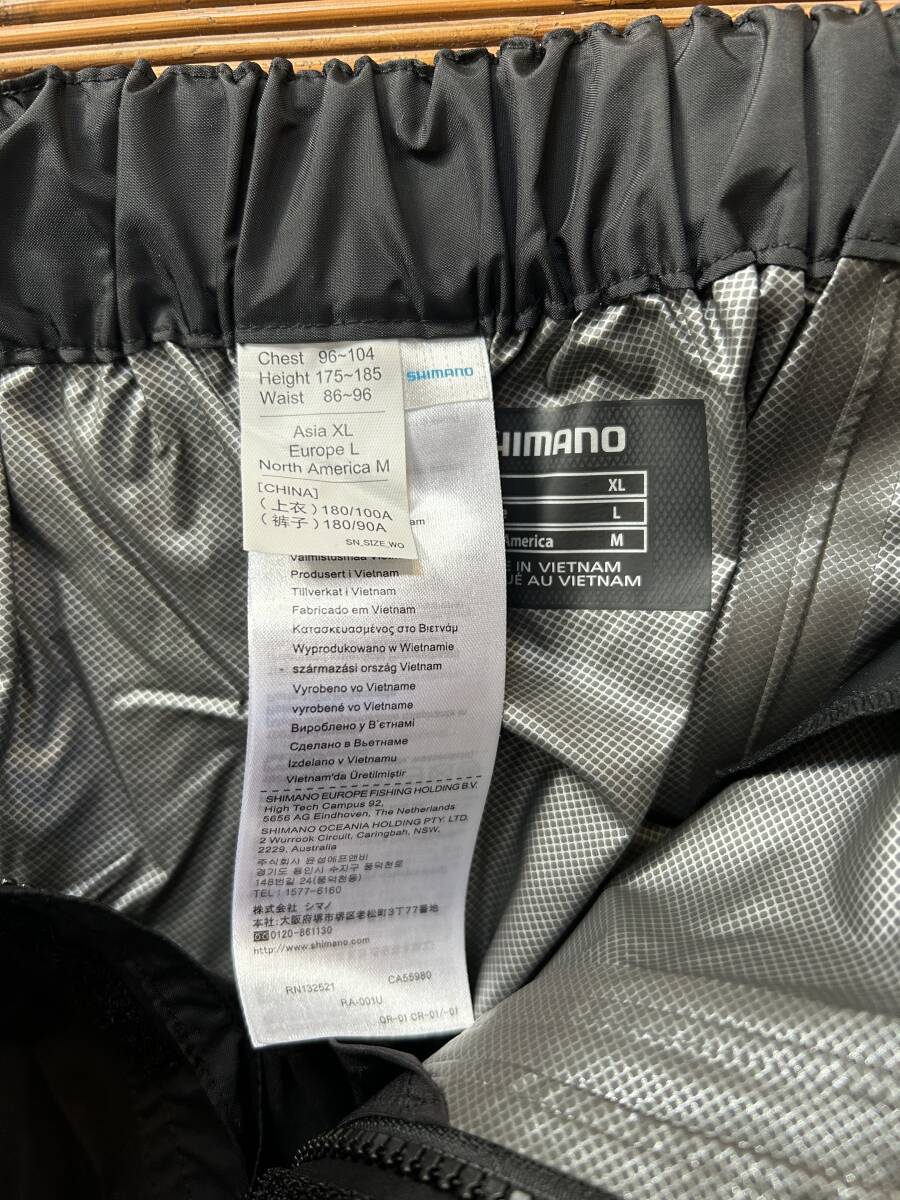 * Shimano *SHIMANO непромокаемый костюм простой . чёрный размер LL размер прекрасный товар *