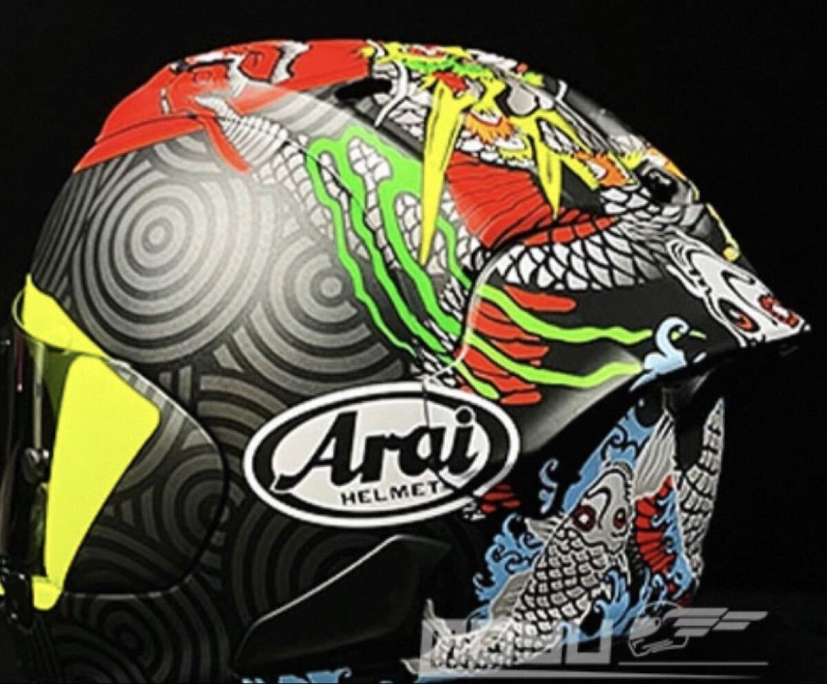 【XLサイズ】ARAI RX-7X TATSUKI(タツキ) 鈴木竜生 レーシングスポイラー グラフィック入り アライ_画像6