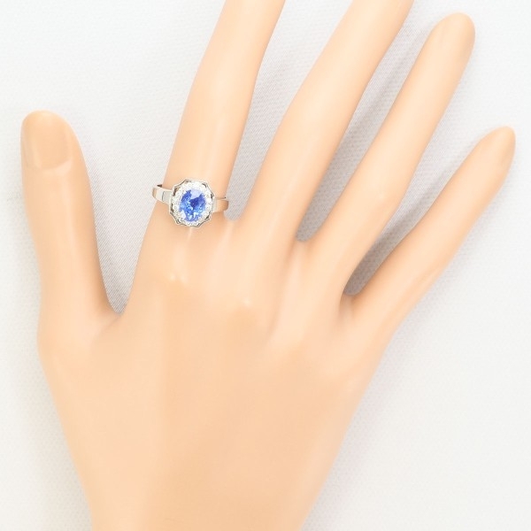 PT900 リング 指輪 11.5号 バイオレットサファイア 2.44 ダイヤ 0.20 カード鑑別書 総重量約5.7g 中古 美品 送料無料☆0315_画像8