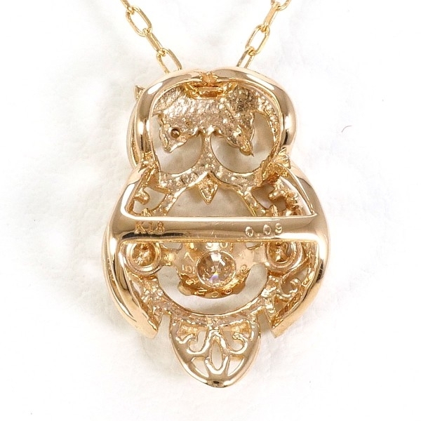 K18PG ネックレス ダイヤ 0.09 総重量約1.4g 約40cm 中古 美品 送料無料☆0338_画像4