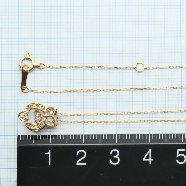 K18PG ネックレス ダイヤ 0.09 総重量約1.4g 約40cm 中古 美品 送料無料☆0338_画像5