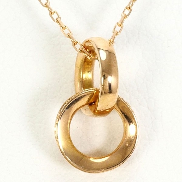 K18PG K14PG ネックレス ダイヤ 総重量約1.6g 約40cm 中古 美品 送料無料☆0315_画像1