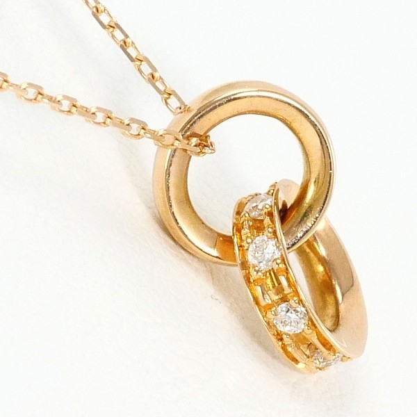 K18PG K14PG ネックレス ダイヤ 総重量約1.6g 約40cm 中古 美品 送料無料☆0315_画像2