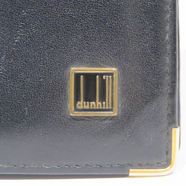 ダンヒル ブラック レザー 2つ折り財布 メンズ☆0329_画像8
