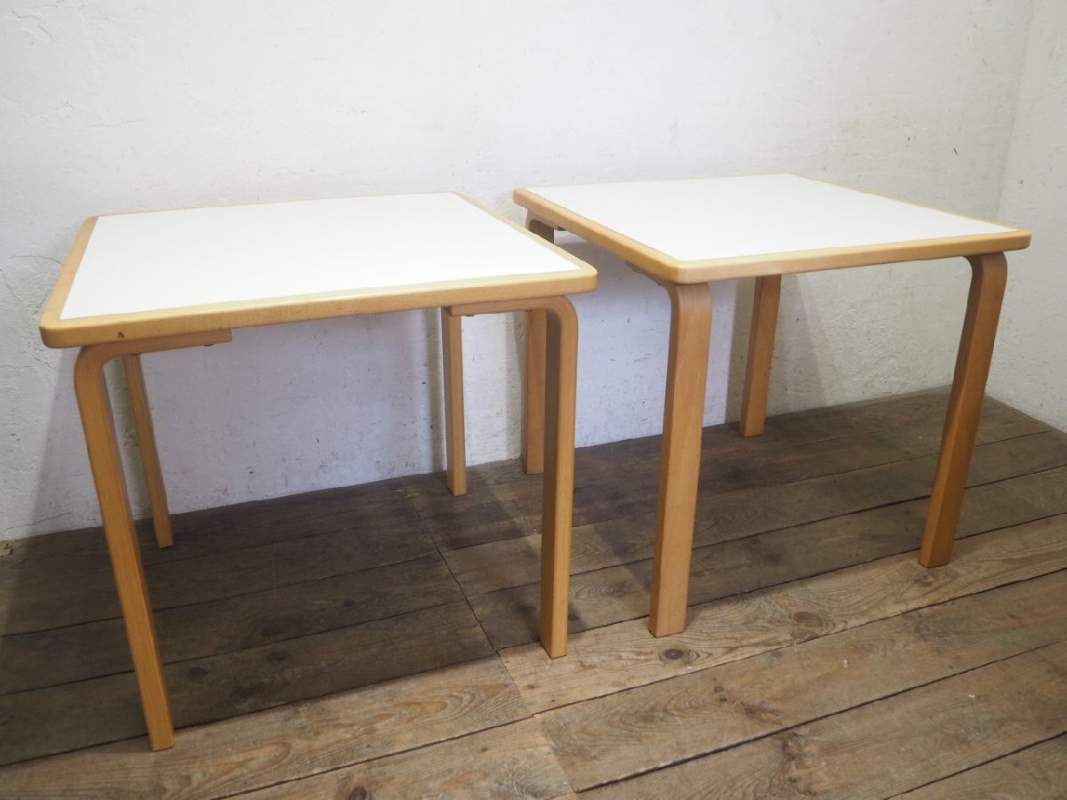 taW1551*① настольный W75cm×D75cm* наличие иметь * Tendo Mokko. ретро старый из дерева обеденный стол *Tendo стол living интерьер Vintage J.4