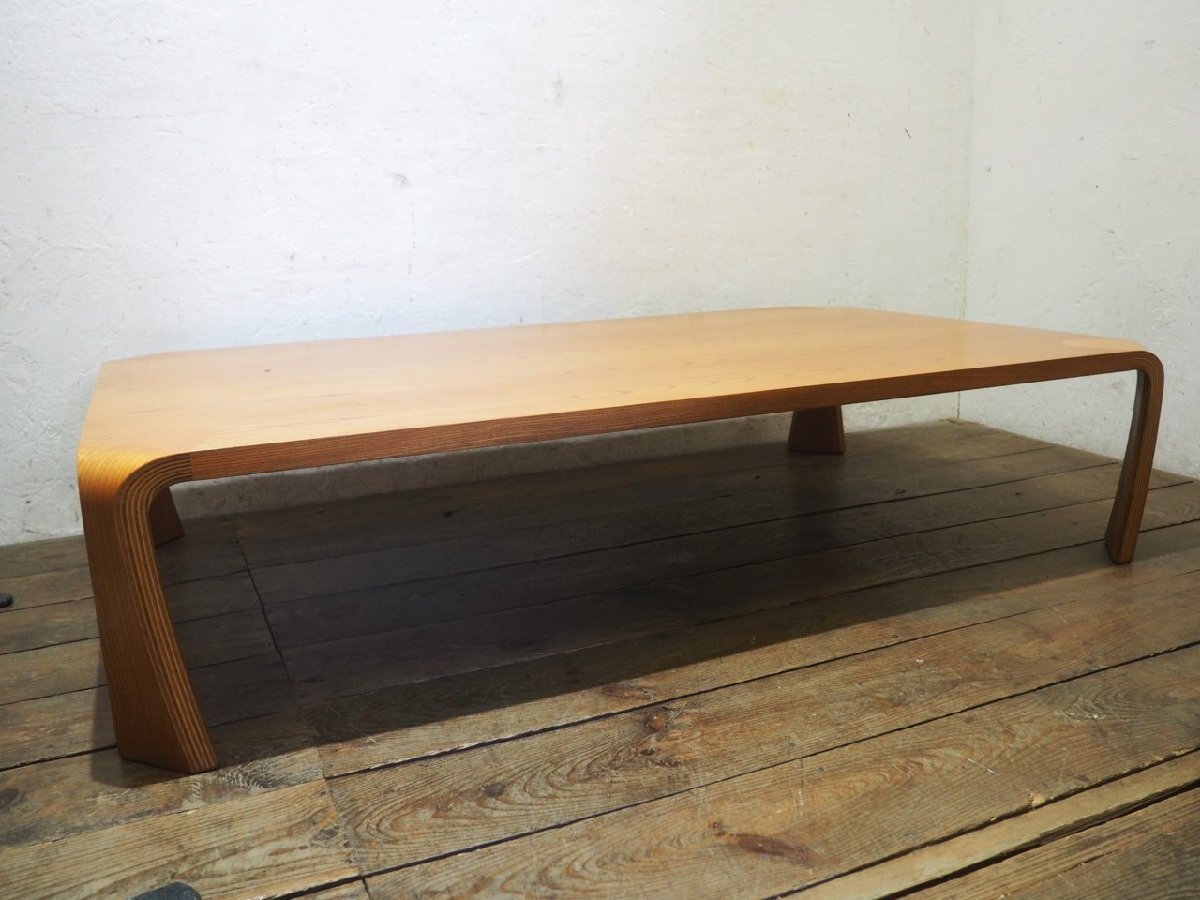 ta груз W1558*① настольный W150cm×D90cm* Tendo Mokko. ретро большой старый из дерева low стол *Tendo стол living интерьер Vintage P(yaD) сосна 