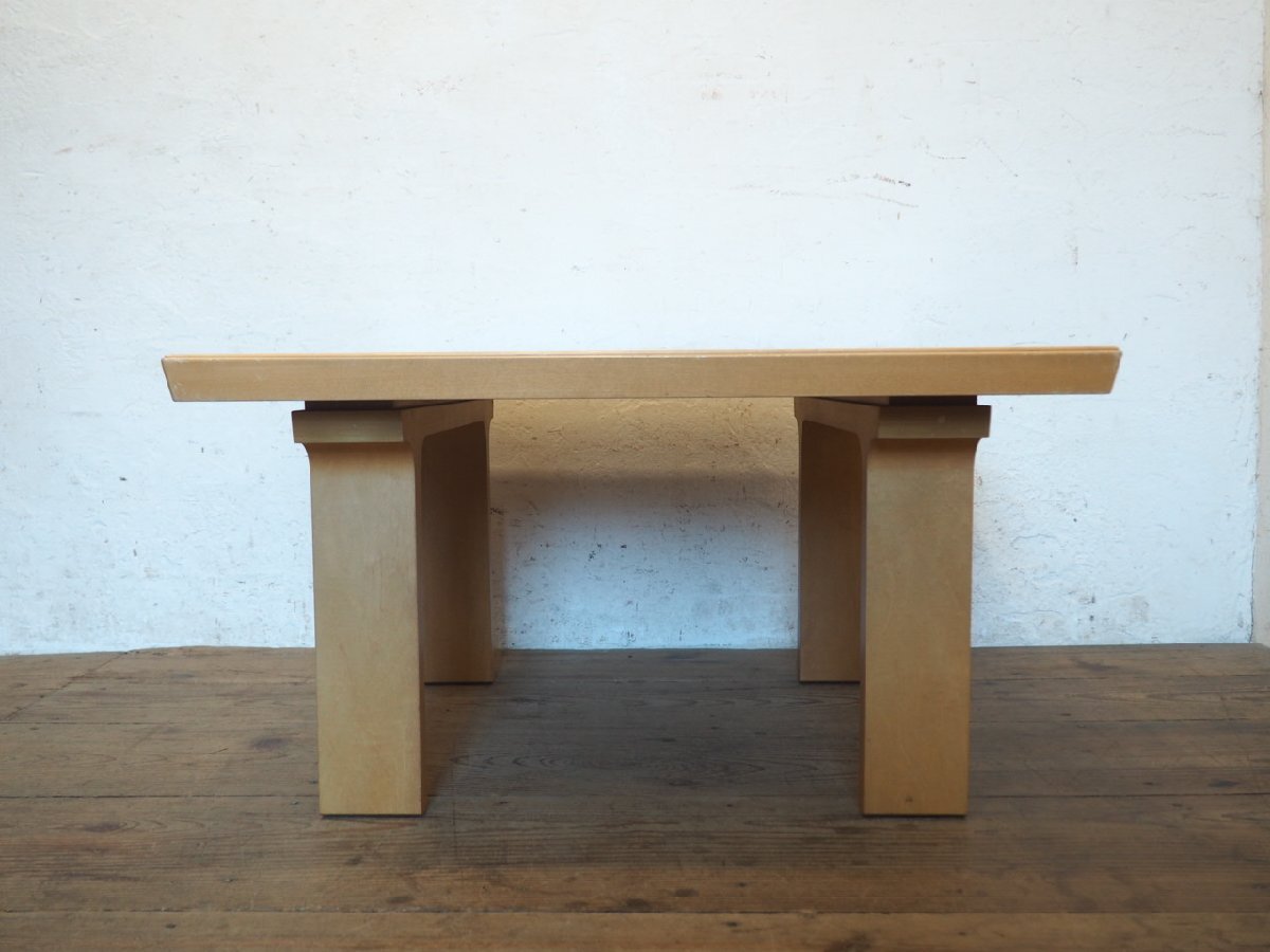 taG0043*③ настольный W80cm×D80cm* Tendo Mokko. ретро центральный стол *Tendo стол низкий стол низкий столик pra i дерево искривление . дерево Cafe кофейня N сосна 