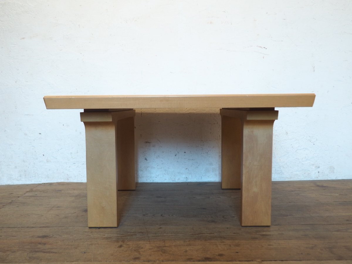 taG0043*③ настольный W80cm×D80cm* Tendo Mokko. ретро центральный стол *Tendo стол низкий стол низкий столик pra i дерево искривление . дерево Cafe кофейня N сосна 