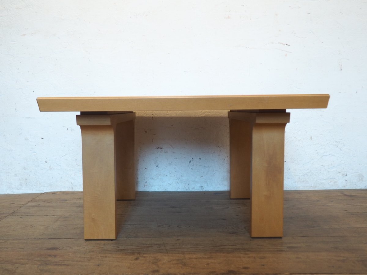 タG0049◆⑨天板W80cm×D80cm◆天童木工のレトロなセンターテーブル◆Tendo 机 座卓 ちゃぶ台 プライウッド 曲げ木 カフェ 喫茶店N松_画像9