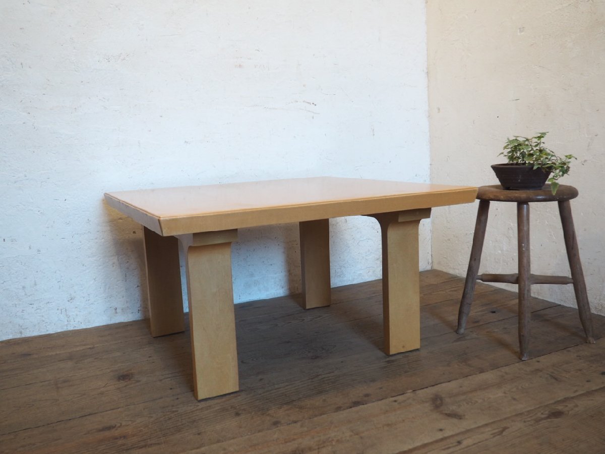 taG0043*③ настольный W80cm×D80cm* Tendo Mokko. ретро центральный стол *Tendo стол низкий стол низкий столик pra i дерево искривление . дерево Cafe кофейня N сосна 