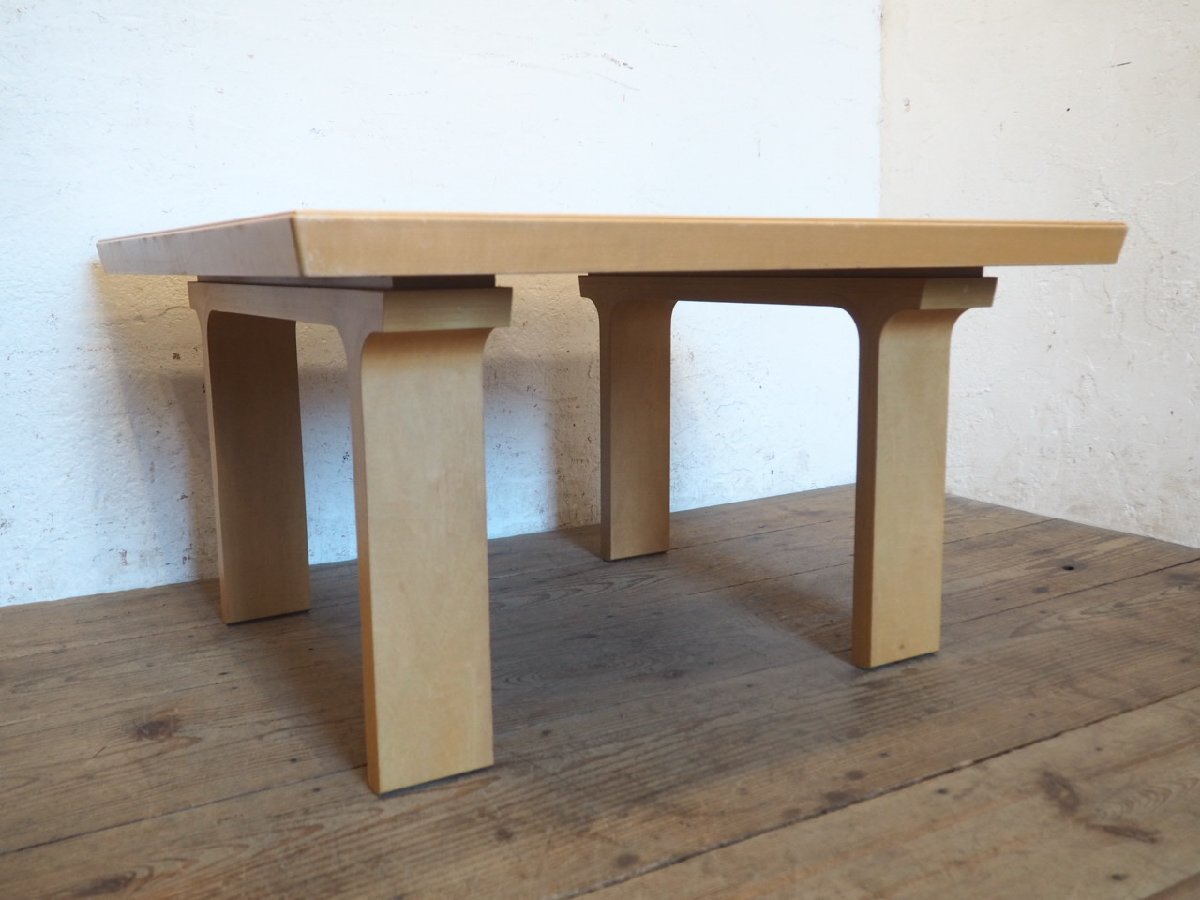 taG0043*③ настольный W80cm×D80cm* Tendo Mokko. ретро центральный стол *Tendo стол низкий стол низкий столик pra i дерево искривление . дерево Cafe кофейня N сосна 