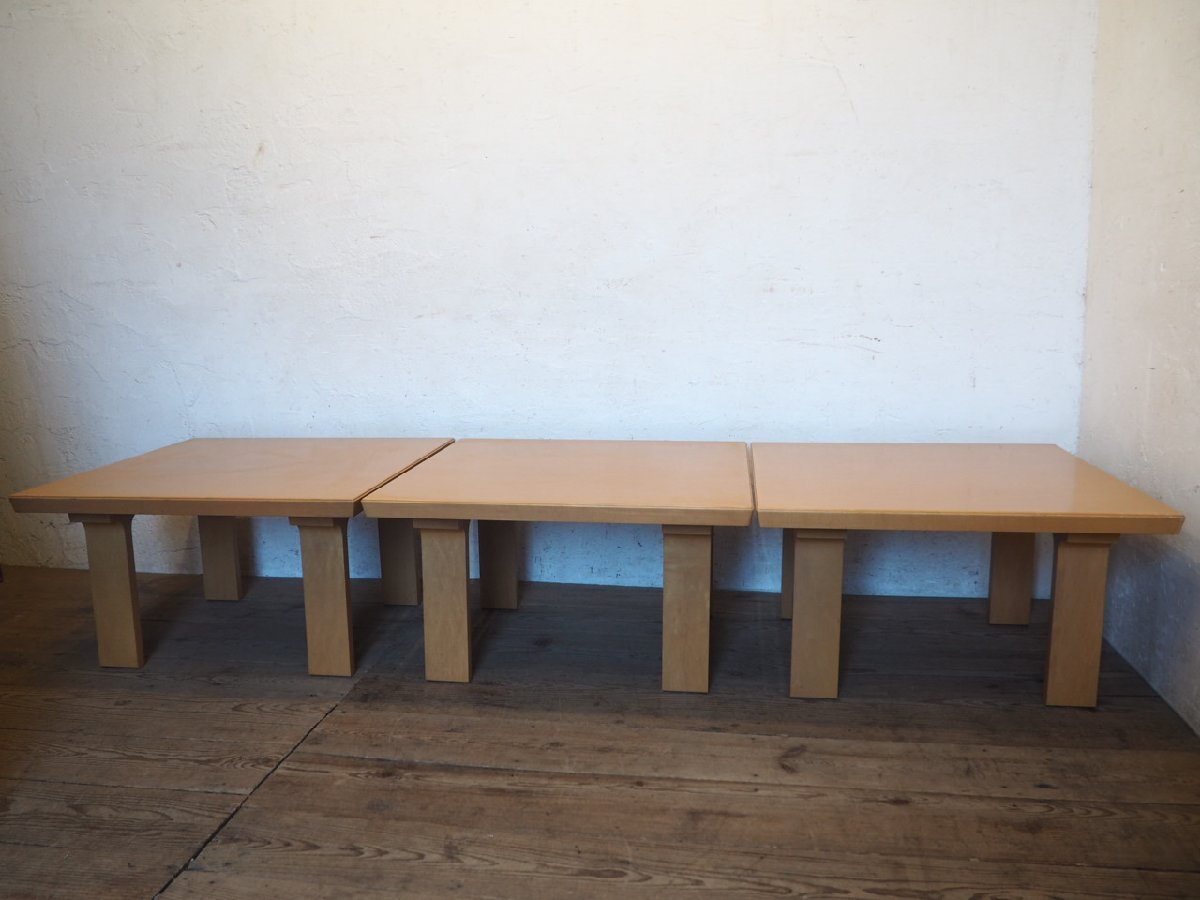 taG0042*② настольный W80cm×D80cm* Tendo Mokko. ретро центральный стол *Tendo стол низкий стол низкий столик pra i дерево искривление . дерево Cafe кофейня N сосна 